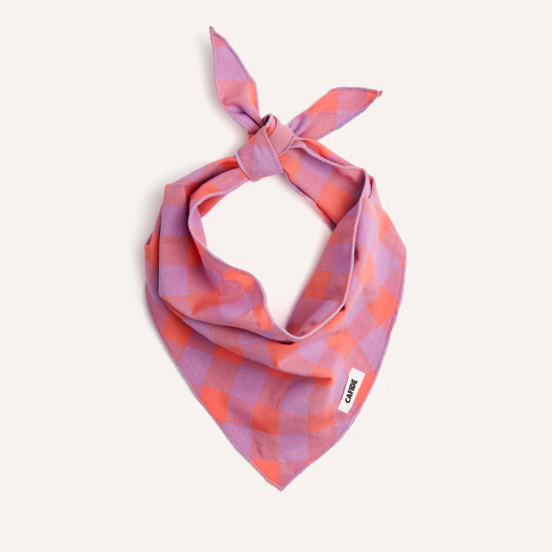 Cafide Bandana // Cotton dog bandana (vichy violet)