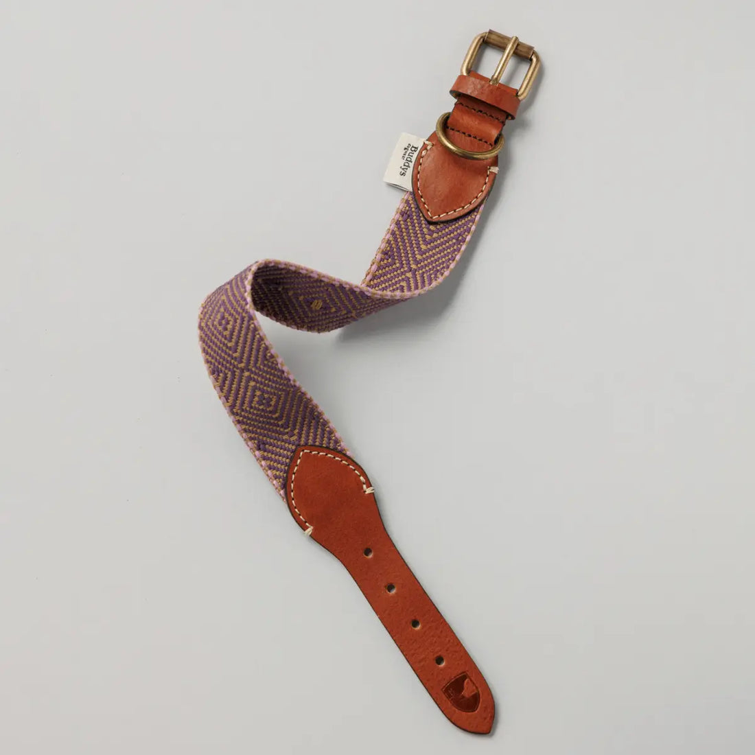 Buddys Dogwear Capri Bella // Bredt og let halsbånd (brun/lilla)