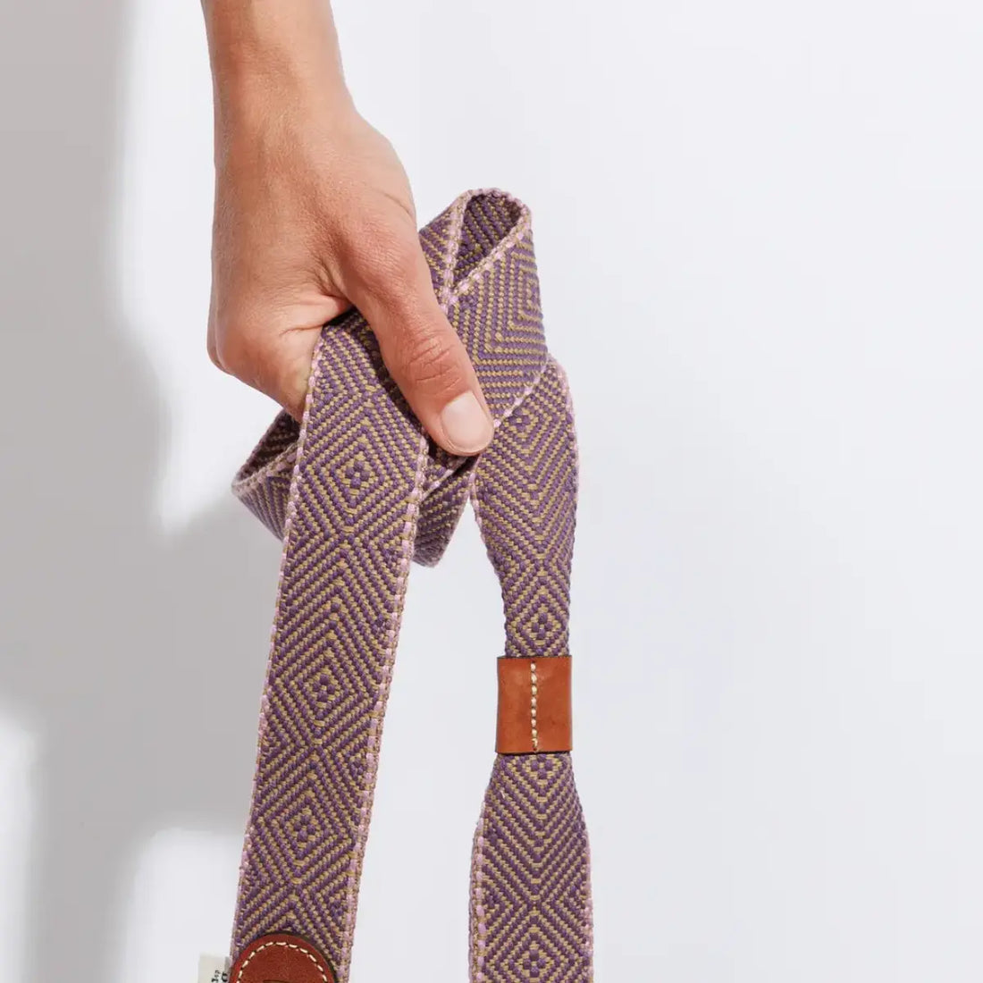 Buddys Dogwear Bella // Bred og justerbar line (brun/lilla)