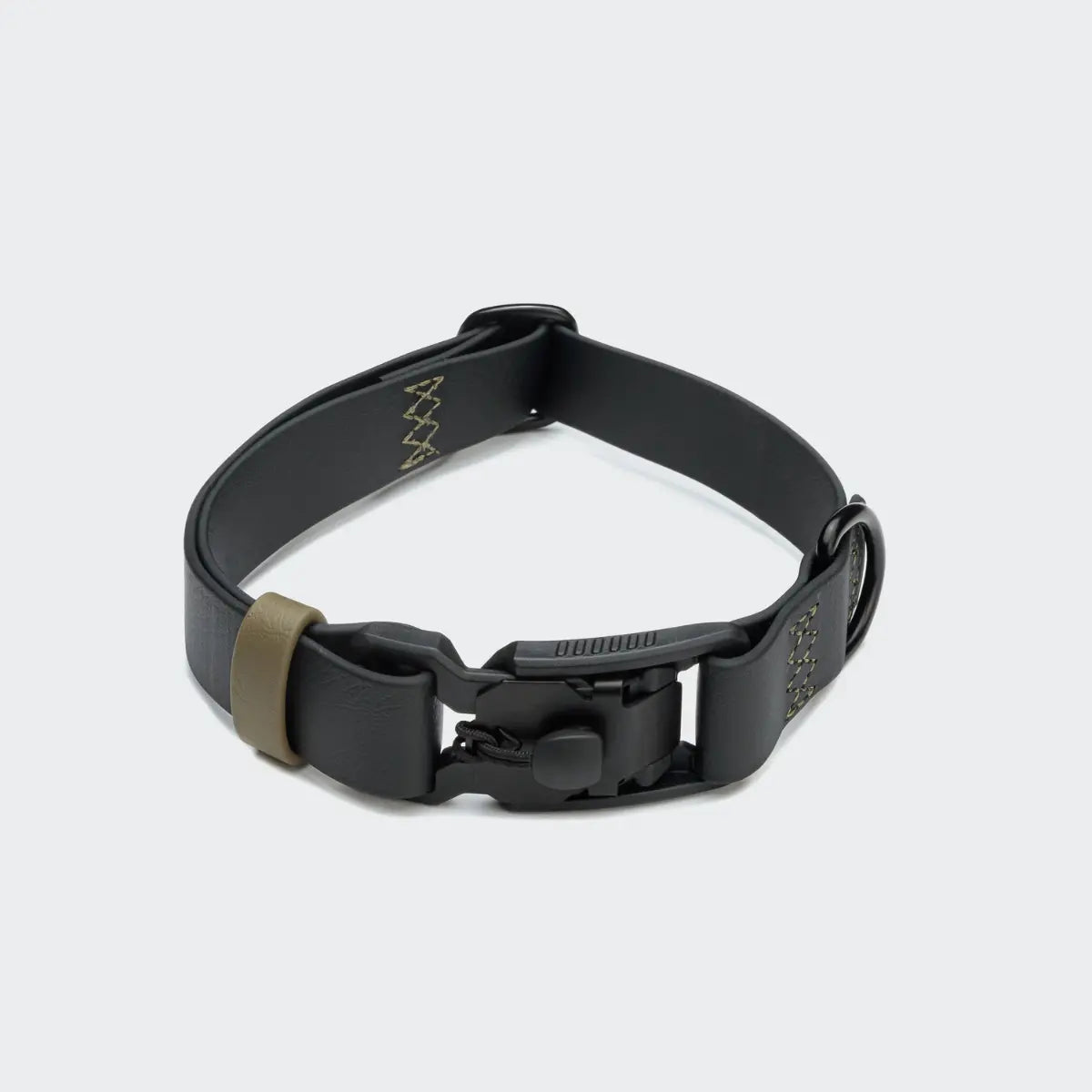 Cloud7 Ipanema // Justerbart BioThane halsbånd (black/olive)