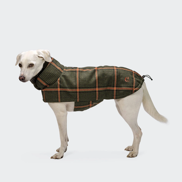Cloud7 Brooklyn // Warm and water-repellent dog jacket (flannel tartan green)