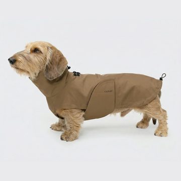 Cloud7 Dublin 2.0, Dachshund // Water and windproof rain jacket (sandy brown)