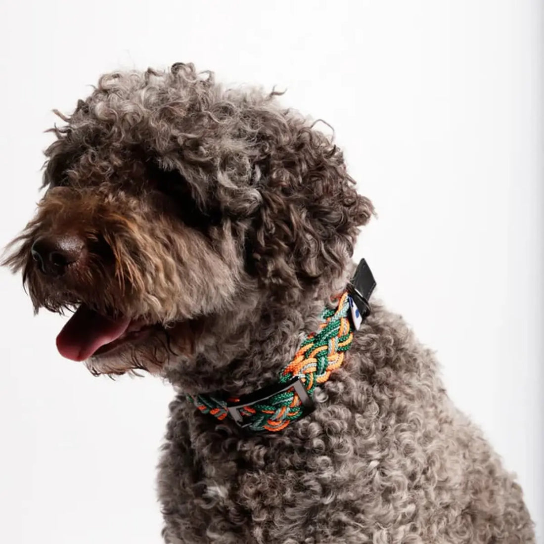 Corme Collar // Genanvendt og håndlavet halsbånd (grøn/orange)