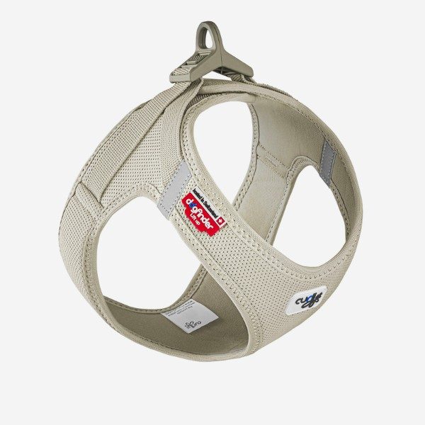 Curli Clasp // Step-in air mesh harness (light tan)