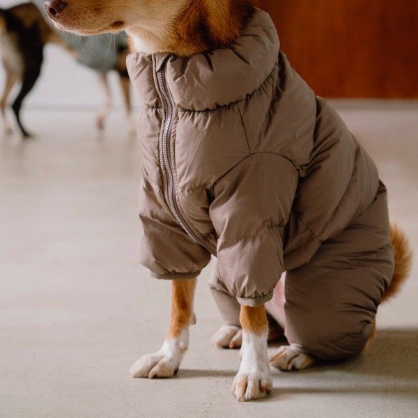 Cushycushy Onesie // Warm onesie that doesn't go over the head (mocha)