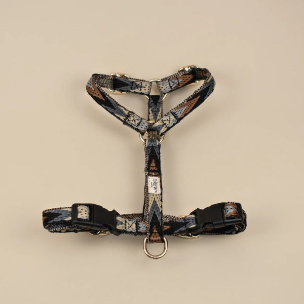 Drew's Dogwear Dark Arrow // Adjustable y-harness (brown pattern)