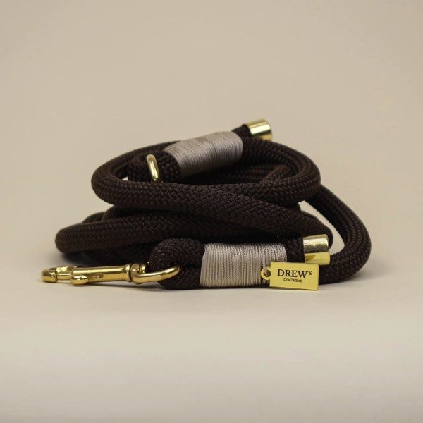 My First Leash // Adjustable and soft puppy leash (espresso)
