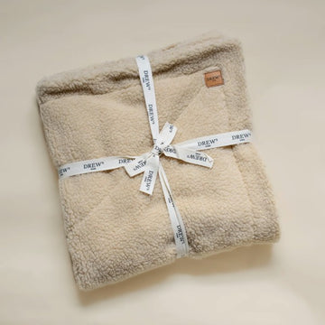 Drew's Dogwear Teddy // Soft teddy fleece dog blanket (beige)