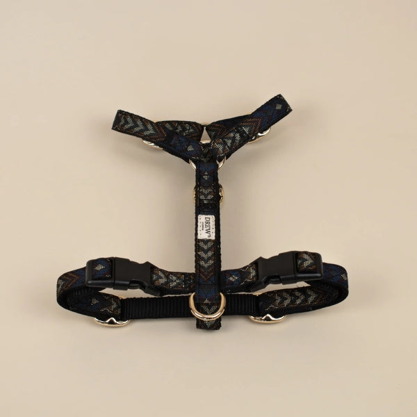 Drew's Dogwear Woody // Adjustable Y-harness (green pattern)