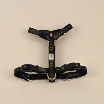 Drew's Dogwear Woody // Adjustable Y-harness (green pattern)