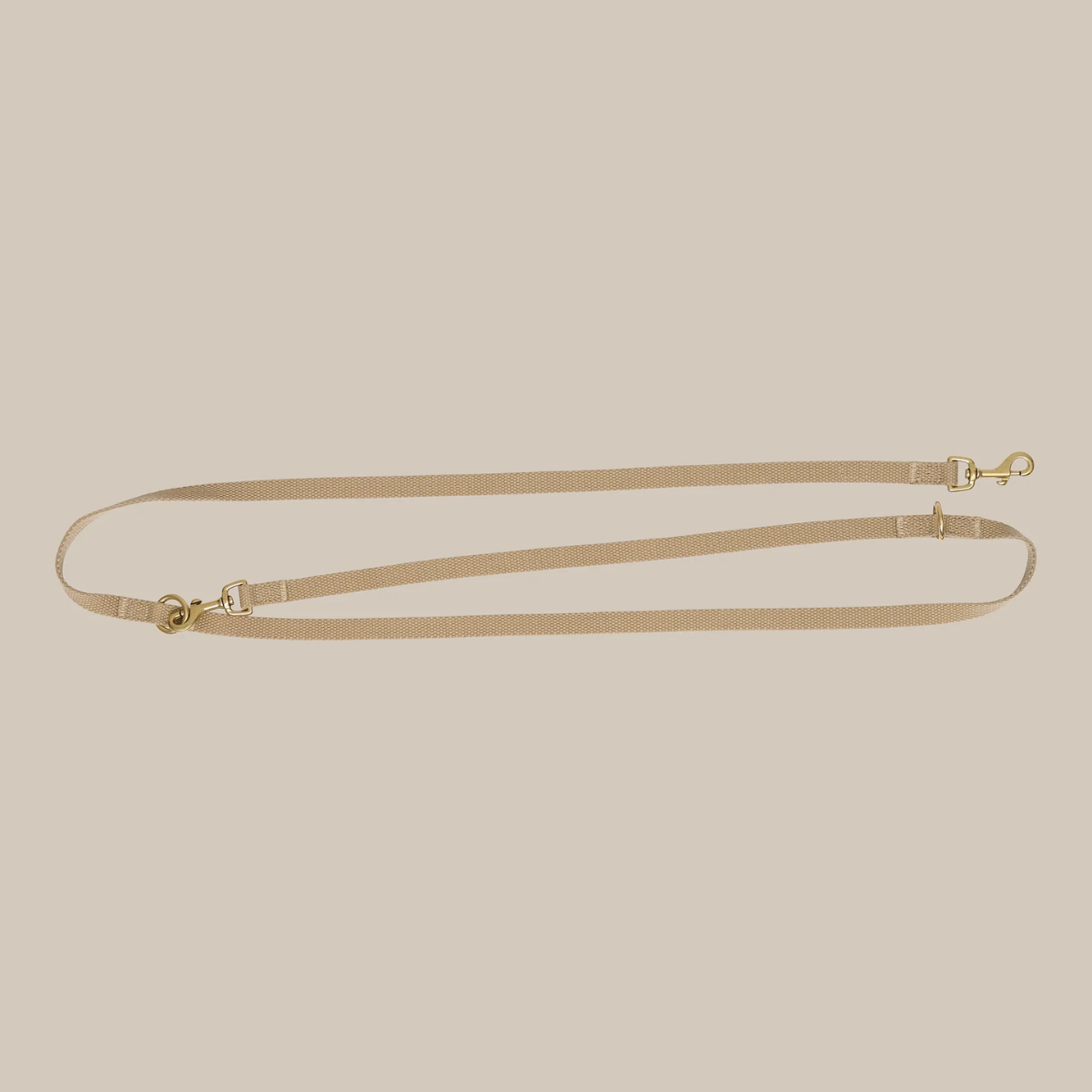 Drew's Dogwear Beige // Adjustable cotton dog leash (beige) 