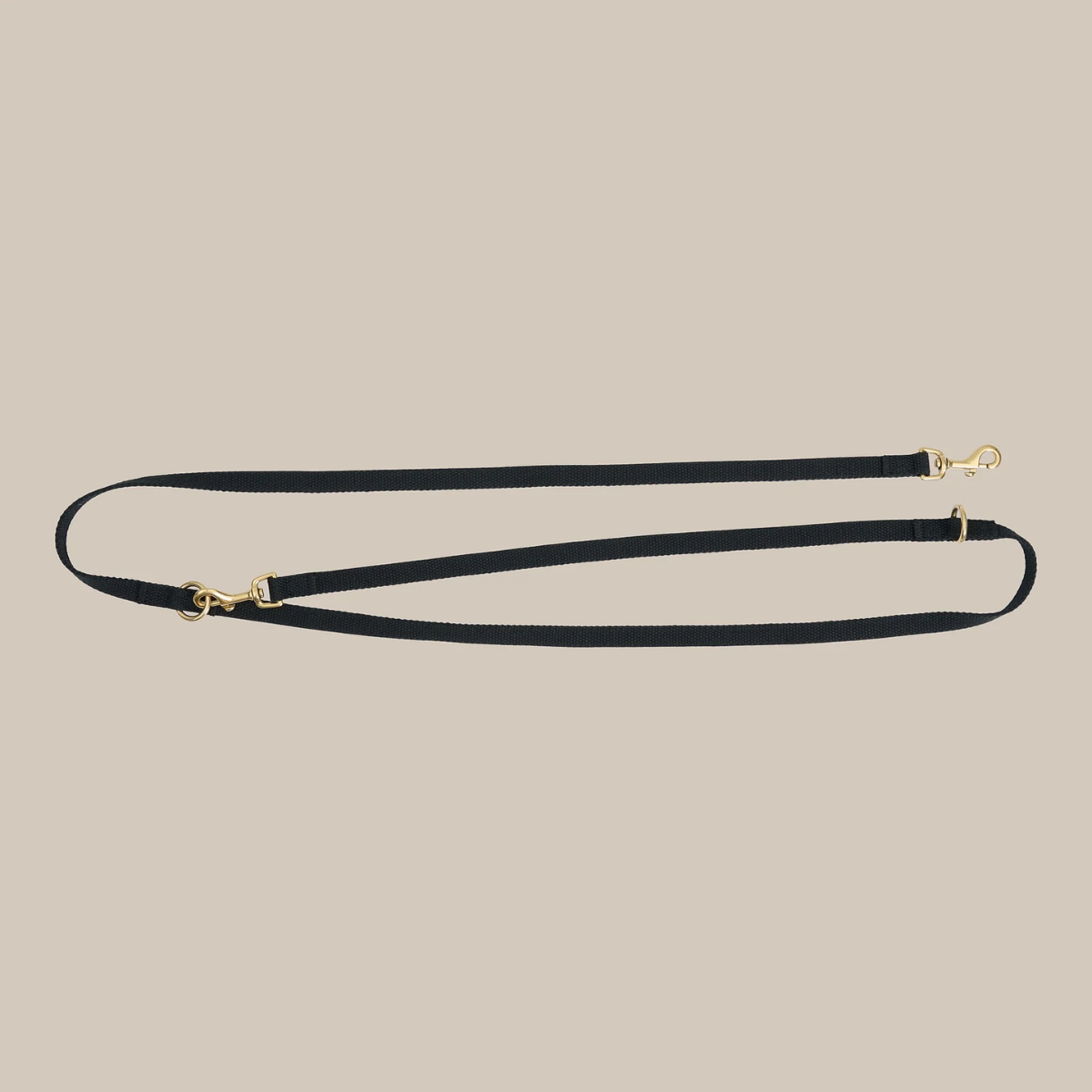 Drew's Dogwear Black // Adjustable cotton dog leash (black) 