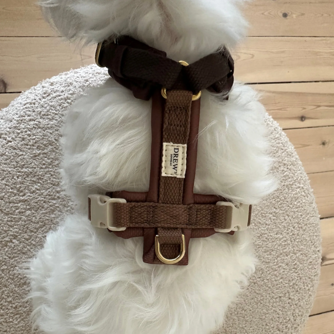 Drew's Dogwear Cortado // Adjustable Y-harness (brown/beige) (Kopier)
