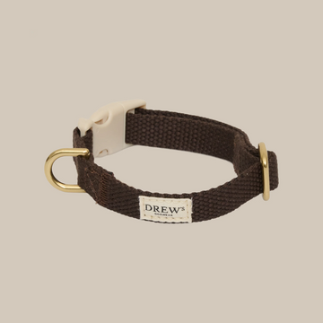 My First Collar // Justerbart hvalpehalsbånd (mørkebrun)