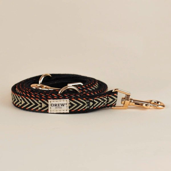 Drew's Dogwear Bright Orange // Adjustable and lightweight leash (beige/orange)