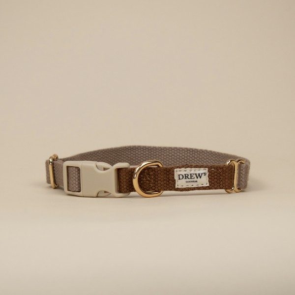 Drew's Dogwear Cortado // Adjustable collar (brown/beige)