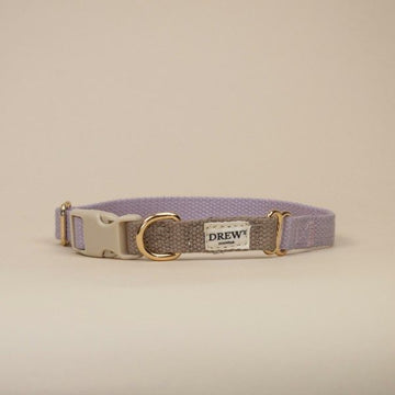 Drew's Dogwear Lavender // Adjustable collar (purple/beige)