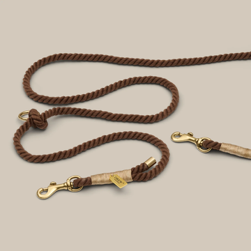 My First Leash // Justerbar og blød hvalpeline (brun)