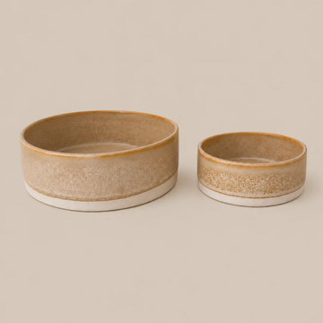Drew's Dogwear Lily // Håndlavet keramik hundeskål (beige)