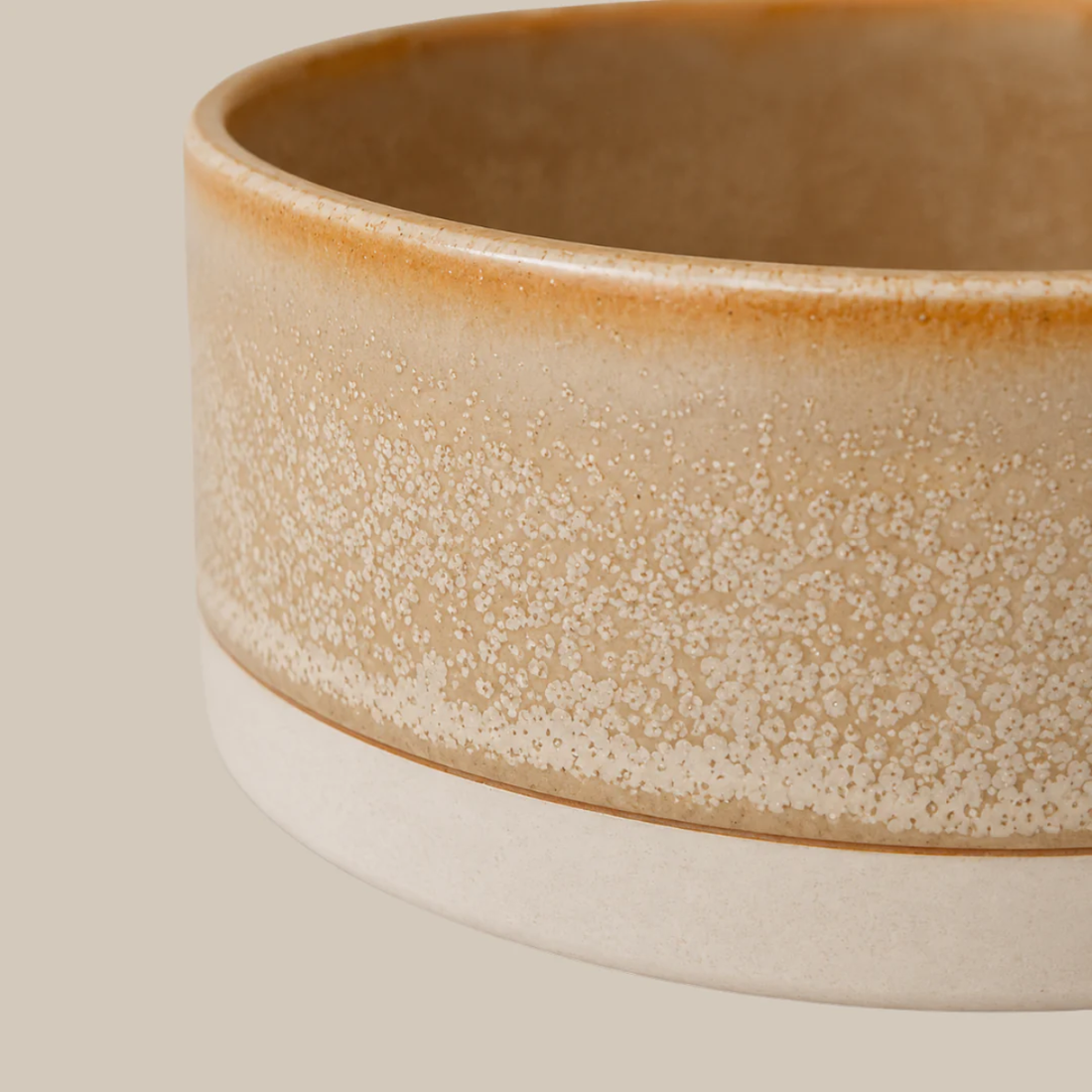 Drew's Dogwear Lily // Håndlavet keramik hundeskål (beige)