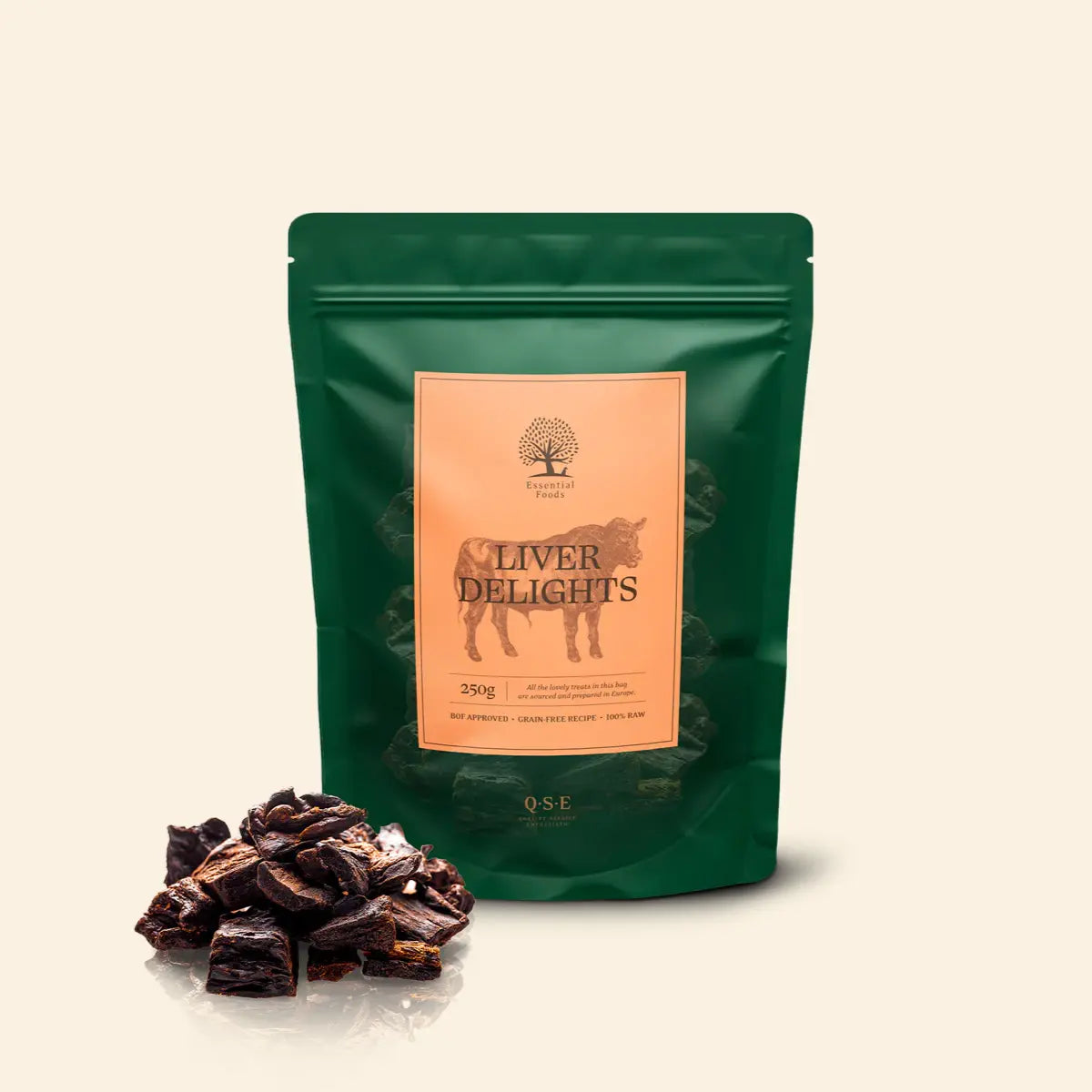Essential Liver Delights // 100 % tørrede okseleverstykker