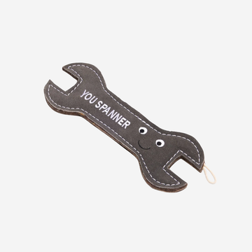 Spud The Spanner // Suede Dog Toy (wrench)