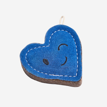 Timmy Truelove // Suede dog toy with jute filling (heart)