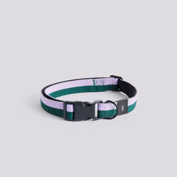 HAY Dogs Flat // Justerbart halsbånd i blødt nylon (lavendel/grøn)