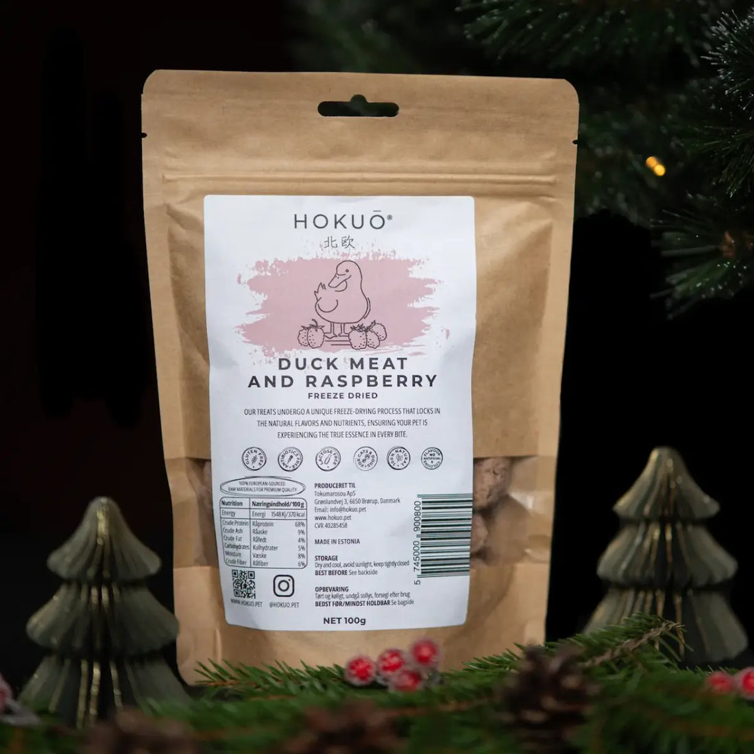 Hokuō® Treats // Sunde, bløde godbidder med and og hindbær
