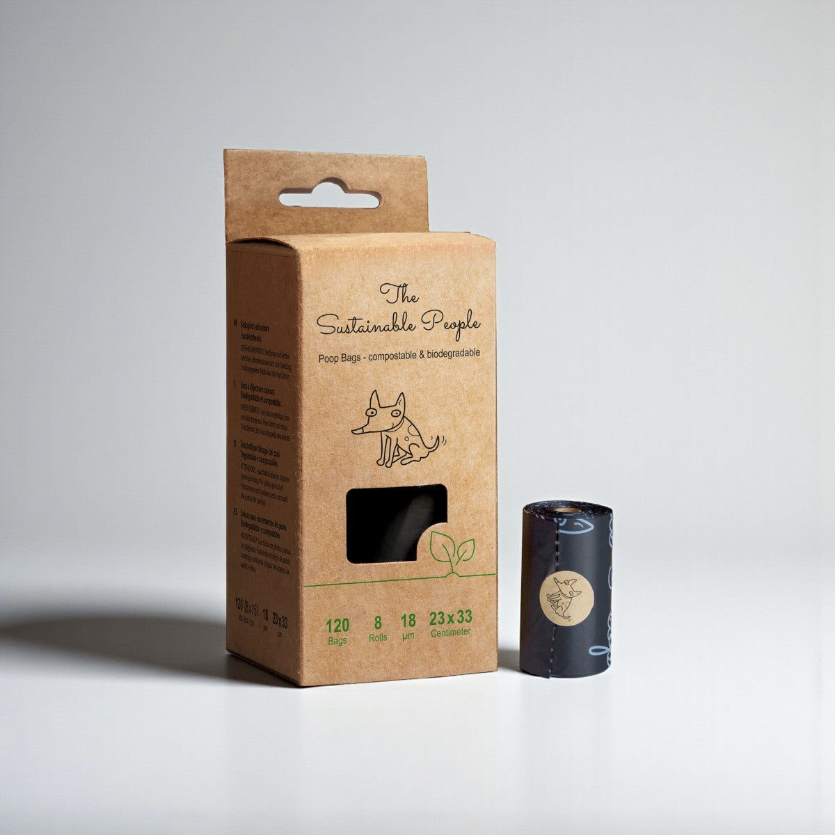 Waste bags // Biodegradable poop bags (8 rolls without handles)