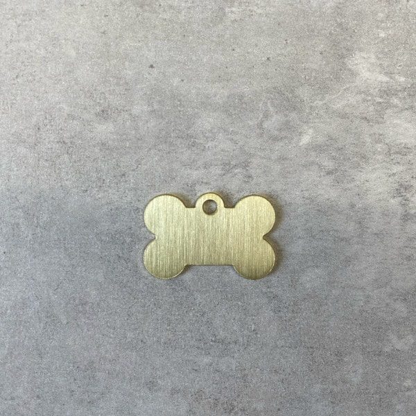 Dog tag // Premium bone small (brass)