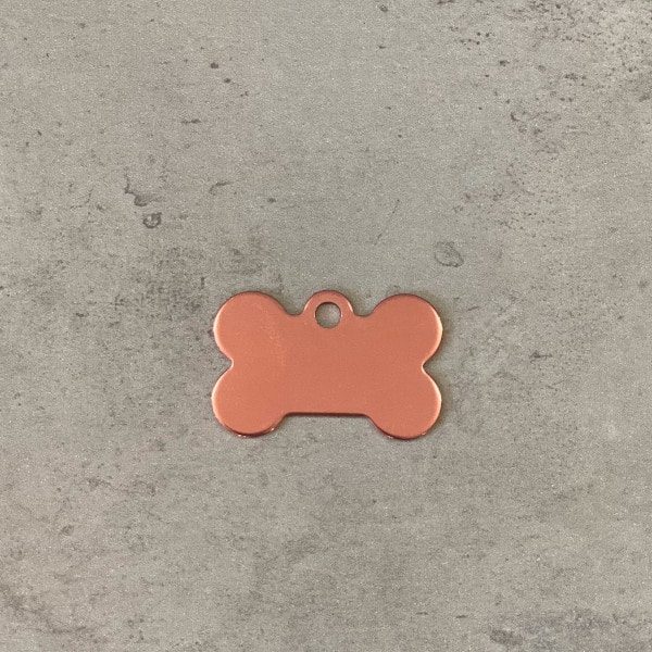 Dog tag // Premium bone small (rose gold)