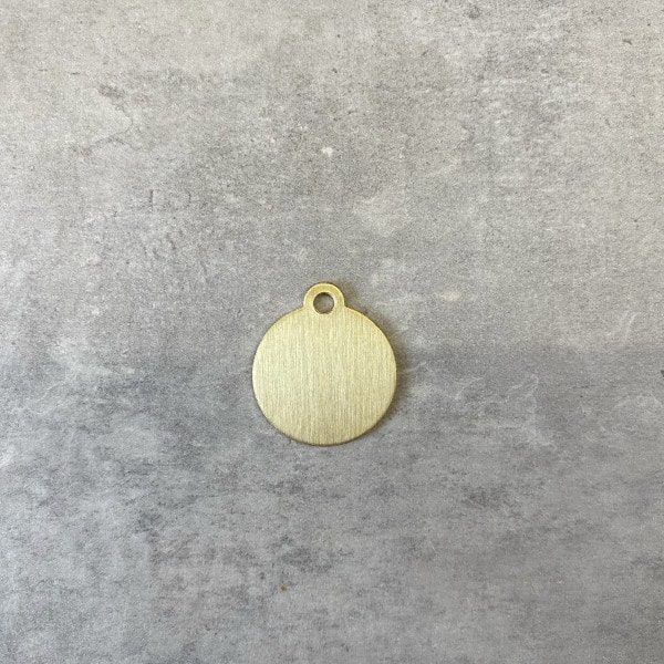 Dog tag // Premium round small (brass)