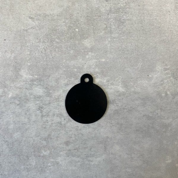 Dog tag // Standard round small (black)