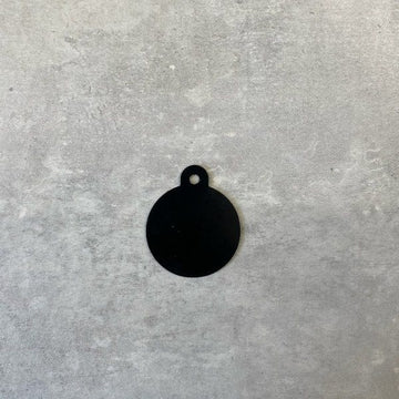 Dog tag // Standard round small (black)