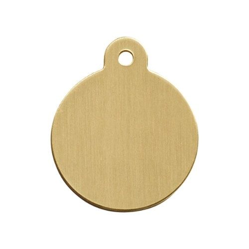Dog tag // premium round large (brass)