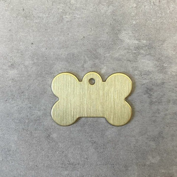 Dog tag // Premium bone large (brass)
