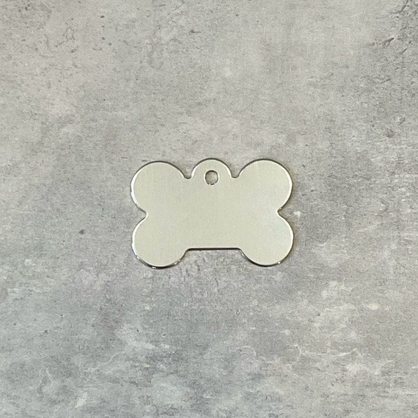Dog Tag // Standard Bone large (chrome)