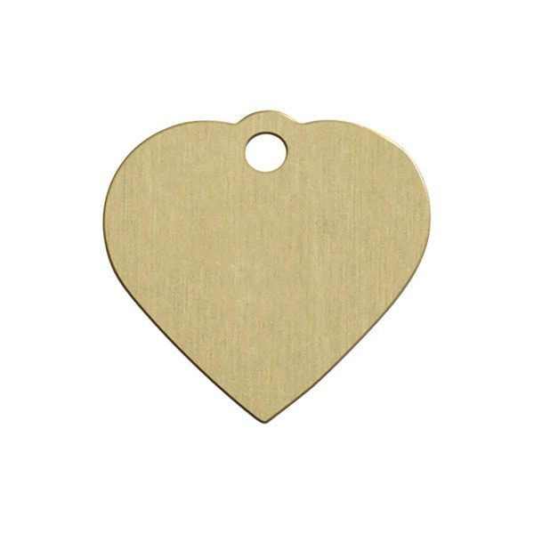 Dog tag // Premium heart large (brass)