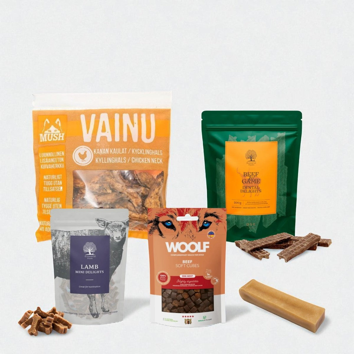 Hvalpesnacks // Hvalpepakke med lækre godbidder og tyggeben