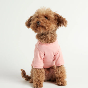 Imi T-shirt // Hundetrøje med ærmer i økologisk bomuld (pink)
