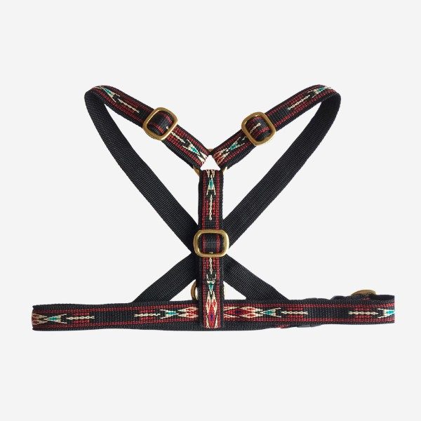 Marrakesh 2 // Dog harness in red and black