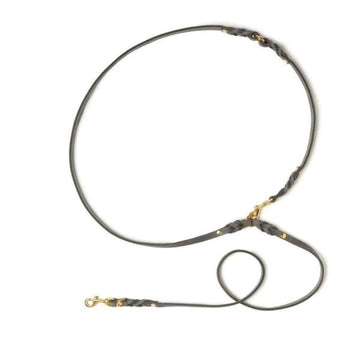 Butter Timeless // Adjustable leash in soft leather (gray)