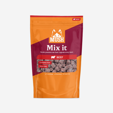 Mush Mix It, Beef // Frossen fuldfoder - brug fx som tilskud til tørfoder (okse)
