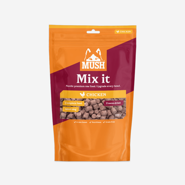 Mush Mix It, Chicken // Frysetørret fuldfoder - brug fx som tilskud til tørfoder (kylling)