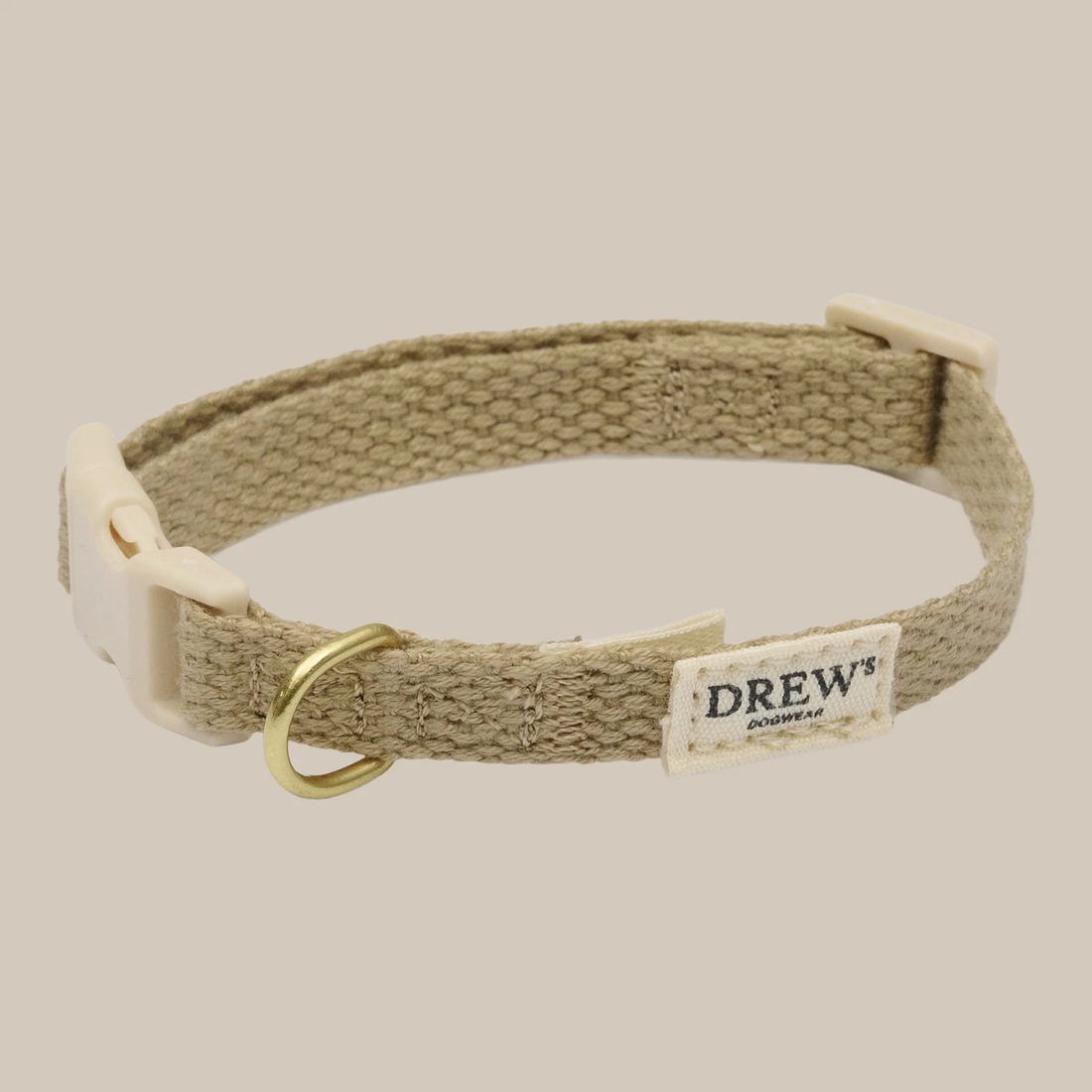 My First Collar // Adjustable puppy collar (beige)