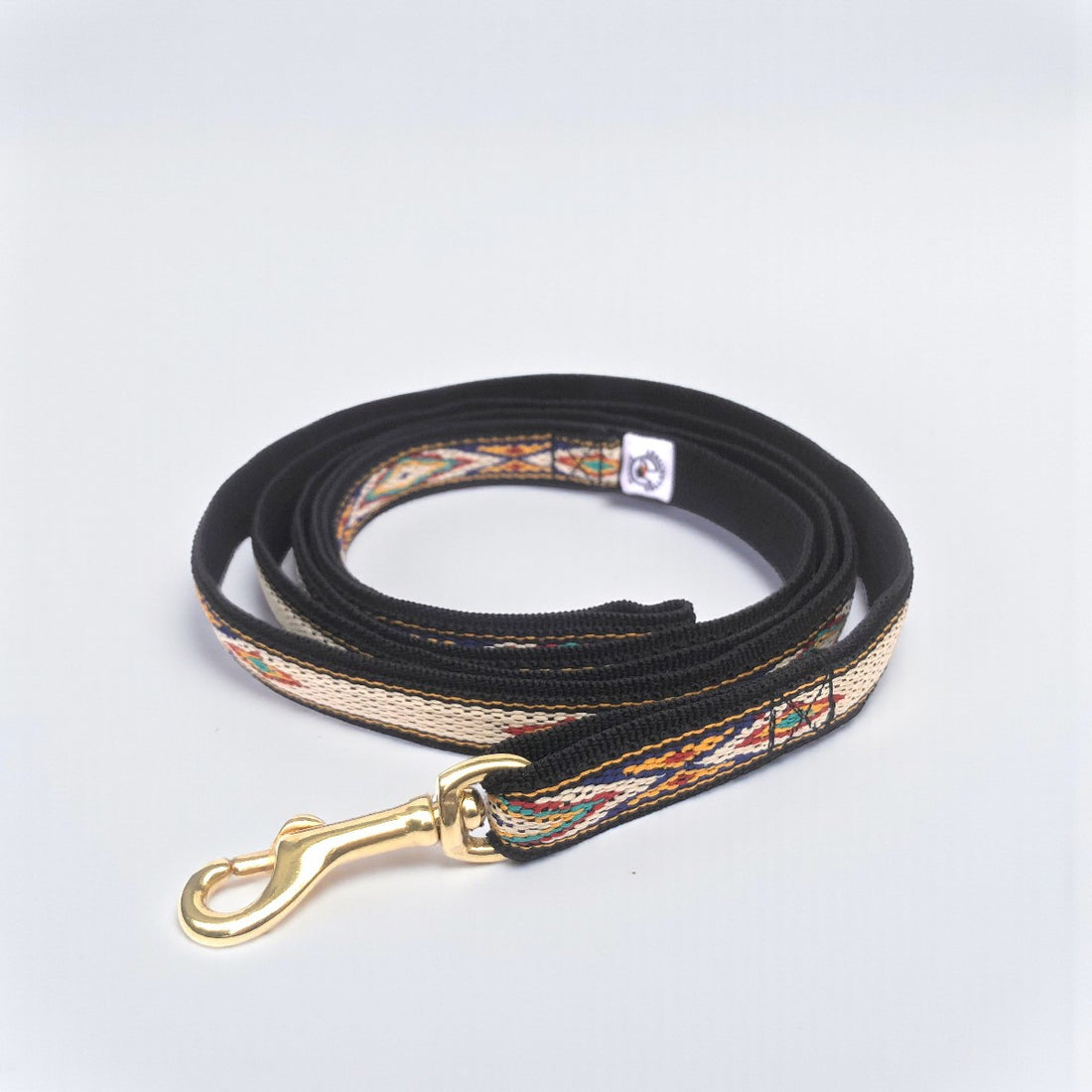 Marrakesh 3 // Dog leash in blue and yellow