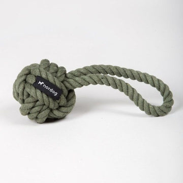 Nordog Rope // Natural rope dog toy (olive green)