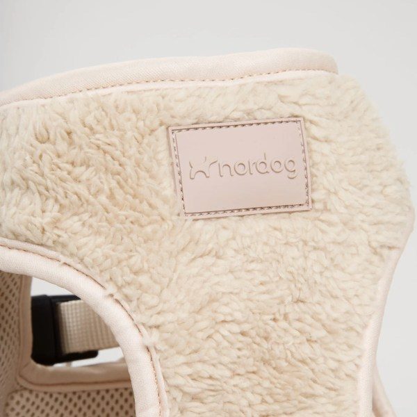 Nordog Fluffy Park // Soft dog harness for small dogs (beige)