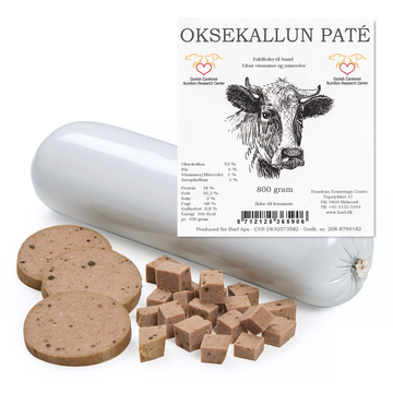 Oksekallun Paté // Smagfuld og naturlig paté til hunde (okse)